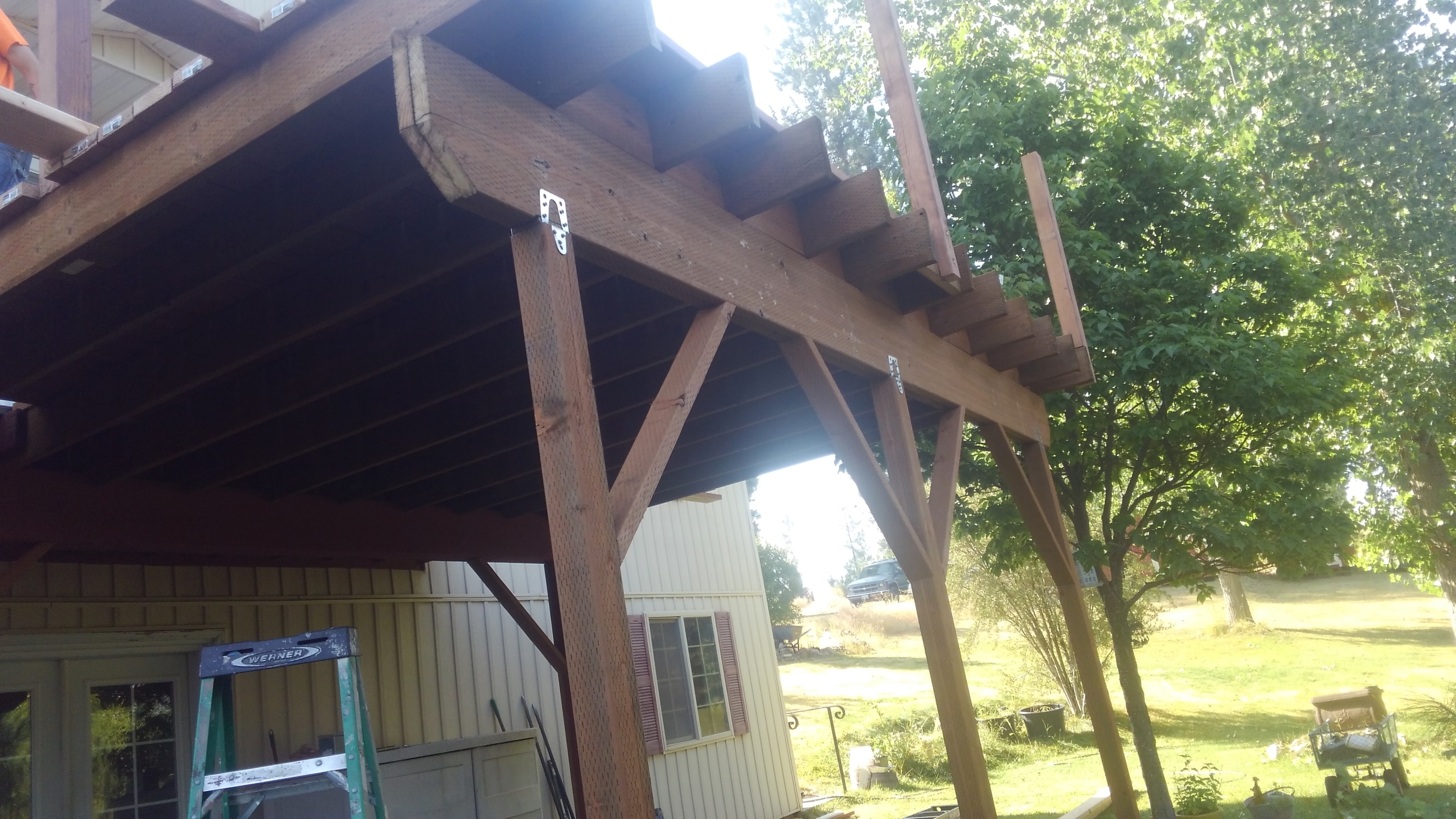 Post and beam framing with metal hardware